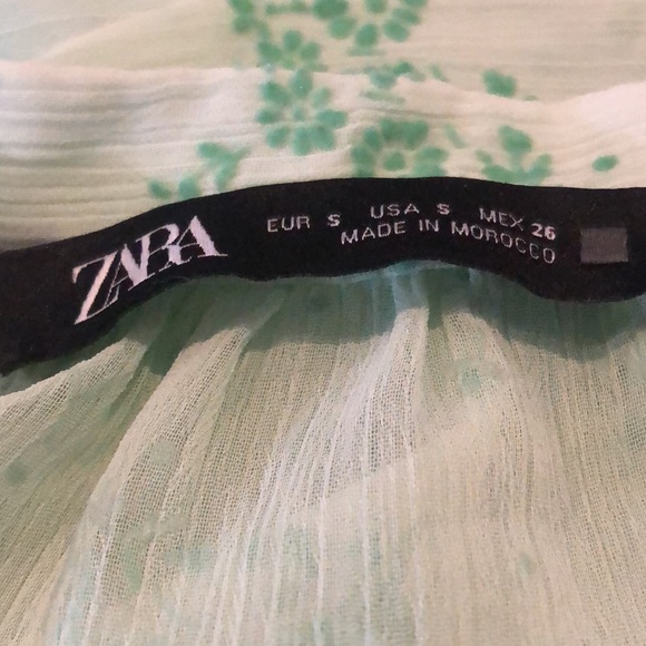 Zara chiffon ruffle blouse size small - Picture 6 of 9